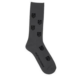 Socks*Atlético de Madrid Gray Monochrome Crest Socks