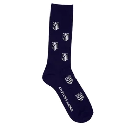 Socks*Atlético de Madrid Navy Blue Monochrome Crest Socks