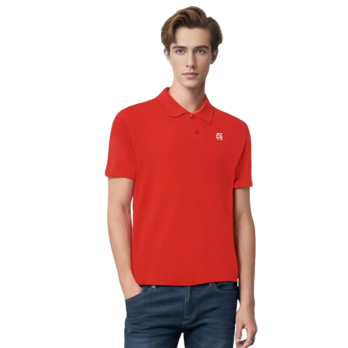 T-shirts And Polos*Atlético de Madrid RED EMBROIDERED PATCH POLO