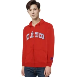 Hoodies*Atlético de Madrid RED ZIPPER JACKET