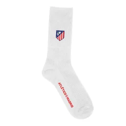 Socks*Atlético de Madrid White Embroidered Crest Socks